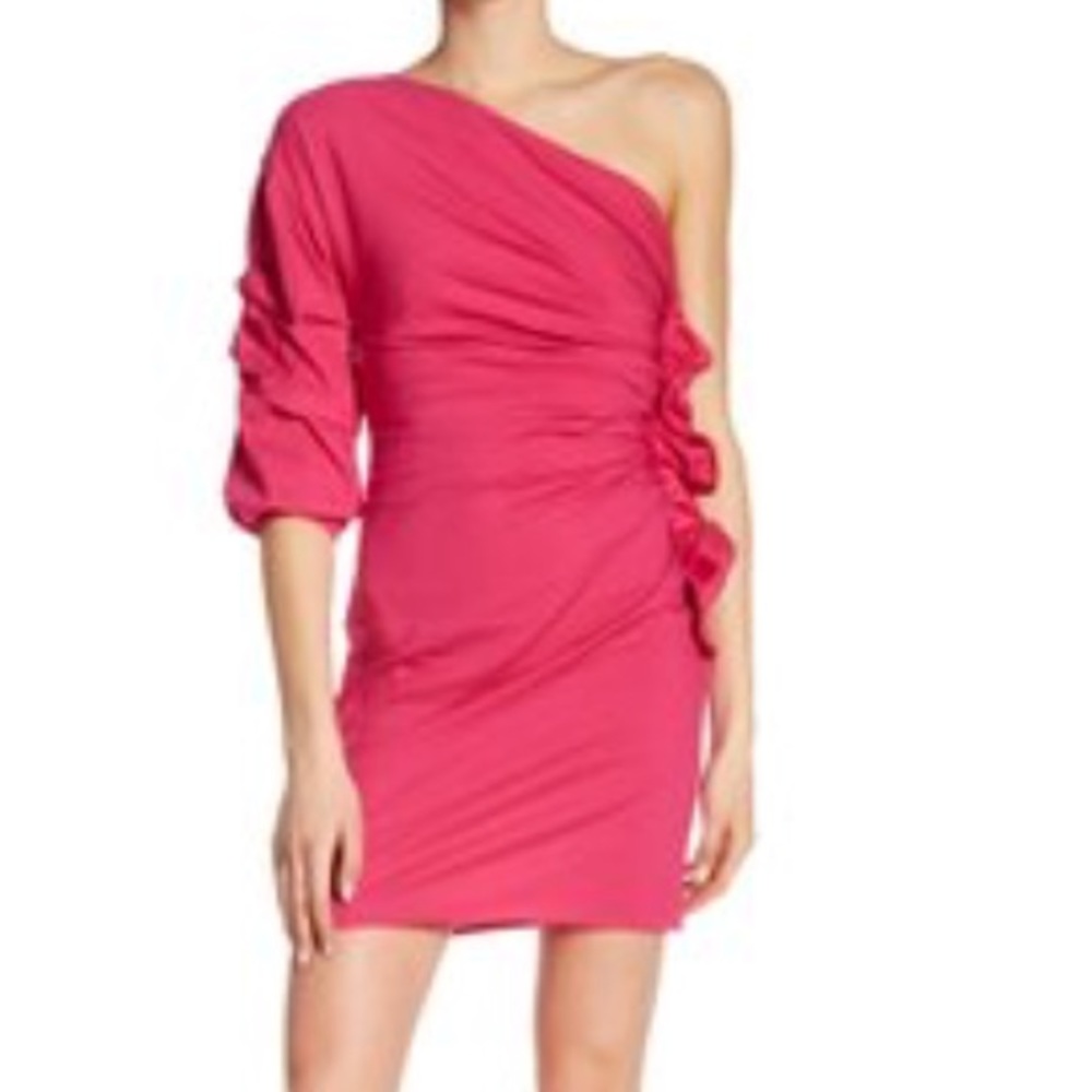 BLACK Socialite One Shoulder Mini Dress